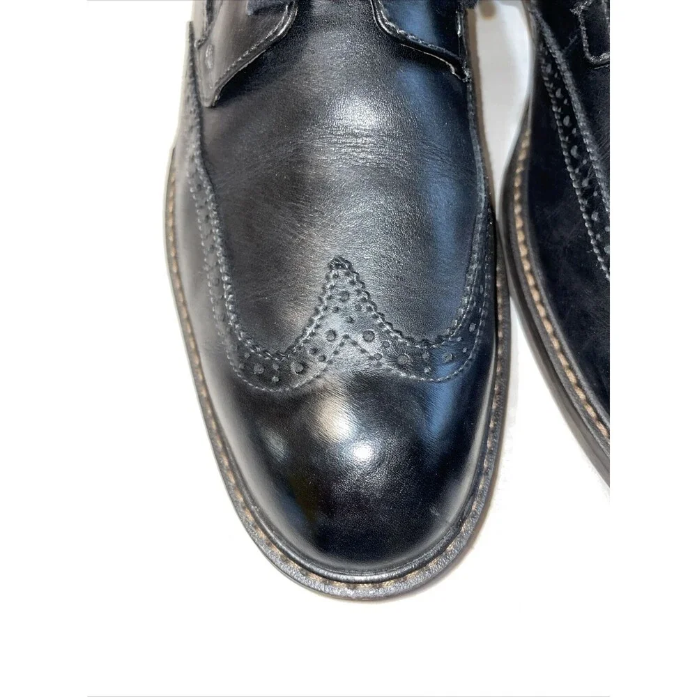 Vionic Dress Wingtips Mens Size 13 M Black Leather Oxfords Arch Support Comfort